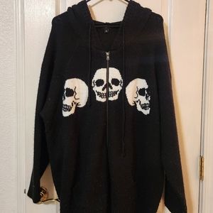 BETSEY JOHNSON TORRID Skull Hoodie Cardigan